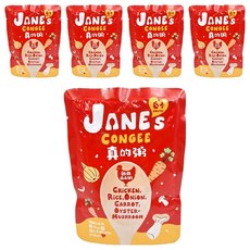 JANE's CONGEE 真的粥 雞肉菇菇粥 6個月以上寶寶適用 台灣出產, 150g, 5包