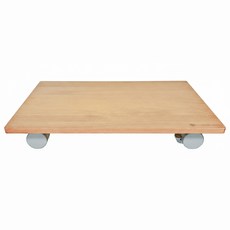 OUTDOOR LIVING 野趣國際 Aykasa 專屬松木實木美型板車 台灣製造 耐重達100公斤 低噪滑輪, 原木色