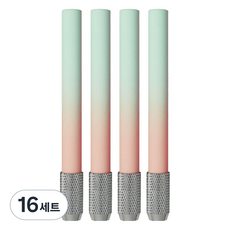 미소로운 연필 홀더 세트 A타입, 16세트, 민트핑크