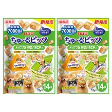 이나바 강아지 츄르비츠 버라이어티 간식 14p, 혼합맛(닭가슴살/채소), 168g, 2개