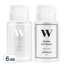 위드샨 펌프형 헬씨 젤 클리너 200ml + 젤 리무버 200ml 세트, 6개