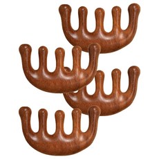 Hollypick 頭皮刮痧 斜方肌按摩, 4個, 棕色