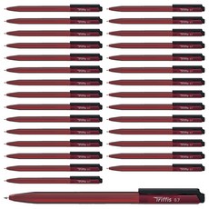 monAmi 三件式原子筆 0.7mm, 48個, 紅色