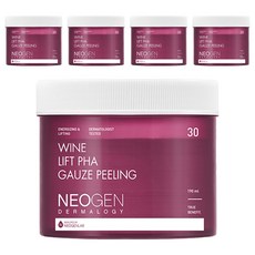 NEOGEN 紅酒緊緻PHA去角質爽膚棉, 30片, 5罐
