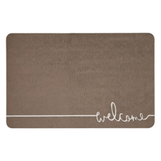 矽藻土軟地墊 英文字母, 咖啡色, 1個