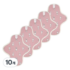 이채 플라워 일체형 면생리대 핑크, 10개, 1매입, 소형