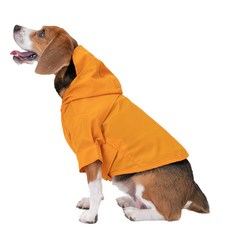 PEHOM 可調節式防潑水魔鬼氈雨衣 蛋黃色 XL, 1入