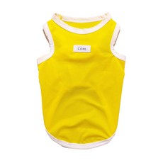 도기스타 강아지 여름 배색 쿨나시, 노랑, 1개