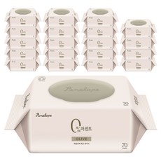 페넬로페 0퍼센트 올리브 아기물티슈 캡형, 20개, 70매, 85g