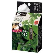 COW STYLE 牛乳石鹼 自然派 綠茶洗顏皂, 80g, 1盒