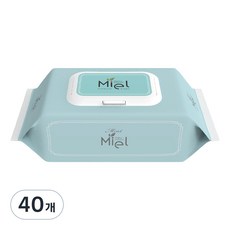 미엘 민트 물티슈 캡형, 35g, 100매, 40개