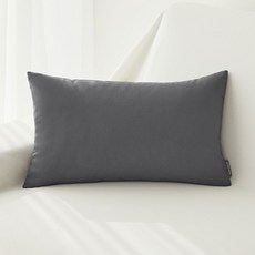 팜데코 프리미엄 옥스포드 직사각 쿠션, 다크그레이