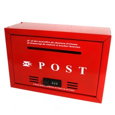 Deco 密碼郵筒 D32 加大數字鎖 便利紅色郵筒, 紅色