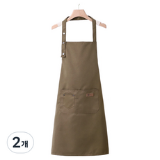데이소이 홀터넥 스타일 주방 앞치마 ONE SIZE, 03 브라운, 2개