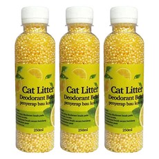 毛皇上 貓砂除臭珠 檸檬, 250ml, 3瓶