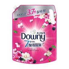 Downy 7日長效除臭力 超濃縮衣物柔軟精 木蘭與莓果 補充包, 2.6L, 1個