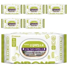 GIBONE 掀蓋式清潔濕紙巾 80抽, 6包, 180 x 190mm