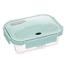 Hi CHEF 掌廚 分離玻璃保鮮盒 6：4完美分隔 食物不混味 耐熱玻璃, 附餐具, 1個