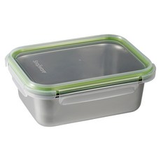Corelle Brands 康寧餐具 Snapware Eco Simple 304不鏽鋼保鮮盒 SN-ES1850RC 22.8 x 17.2 x 8.9cm 320g, 容器 + 蓋子, 1組