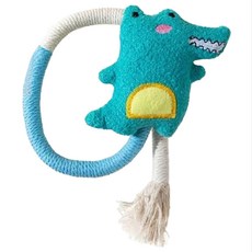 PEG CAT 佩格小貓 玩偶咬咬繩子玩具 貓咪互動玩具 耐咬磨牙 安全材質, 恐龍, 1個