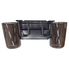 牙刷杯架組 Set 黑色 防水防鏽 U型卡槽 倒置通風, 1組