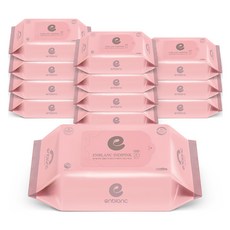 앙블랑 세이프 아기물티슈 인디핑크 휴대리필, 63g, 20개입, 12개