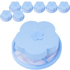 彩色花朵洗衣機濾網 藍色, 8個