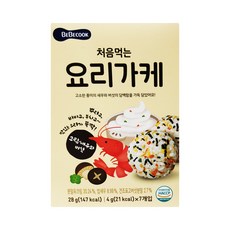 BEBECOOK 初食拌飯香鬆 奶油香菇鮮蝦, 韓國產食材, 無添加, 28g, 1盒