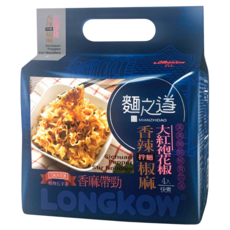 龍口 麵之道 香辣椒麻拌麵 111.5g, 4包