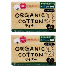 Cotton labo 自然呵護清透柔護墊, 15cm, 40片, 2包