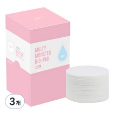[비건라이프] 코아코스 멀티 몬스터 빅 패드 리필 화장솜, 105개입, 3개