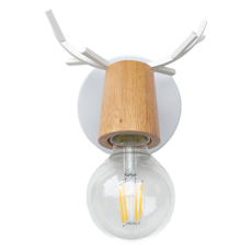 Honey Comb 北歐風原木壁燈，簡約設計，臥室客廳壁燈，yp80-851-b2, 1入, 原木