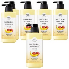 해피바스 정말 촉촉한 바디밀크 애플 바나나향, 400ml, 6개