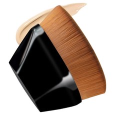 Magic Home 魔法之家 無痕粉底刷, 1入, 黑色手柄/棕色刷毛