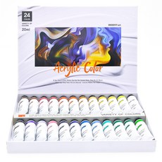 Dada專業用壓克力顏料 隨機出貨, 20ml, 24色