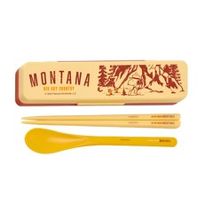 Skater SNOOPY 塑膠湯匙筷子附收納盒組, 黃色, 1組