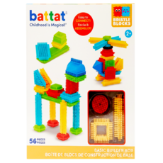 BRISTLE BLOCKS BB鬃毛積木 56塊 2歲以上, 多色, 1盒
