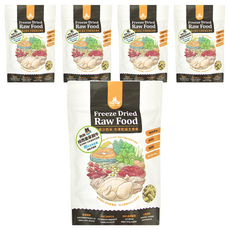 DOG CAT STAR 汪喵星球 犬用 符合AAFCO/NRC營養標準 95%動物性成分 凍乾生食餐 營養好吃方便餵食, 草飼牛肉, 80g, 5包