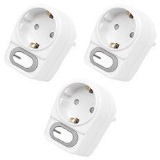 에코파워탭 국내 제조 LED 절전형 L자형 멀티탭 1구 EPM-L4011, 8.2cm, WHITE, 3개