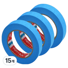 iQIHAN 彩色紙膠帶 15mm x 15m, 15個, 藍色