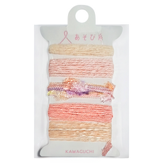 KAWAGUCHI 迷你編織線 手工藝品材料, 粉彩色, 1入