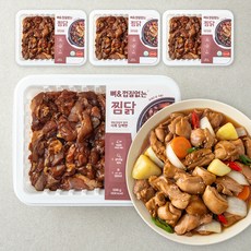 한강식품 국내산 닭고기로 만든 뼈 & 껍질없는 찜닭, 4개, 500g