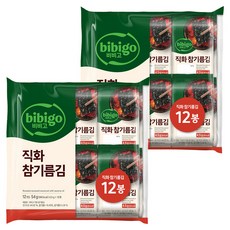 비비고 직화 참기름김, 54g, 2개