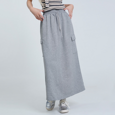 Cotton Closet 女款彈性鬆緊帶運動風工裝長裙