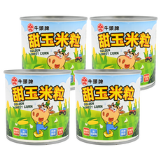 牛頭牌 甜玉米粒, 340g, 4罐