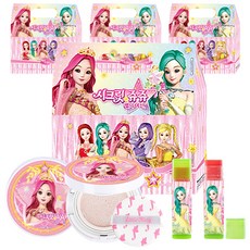 Secret Jouju 星星女神兒童彩妝套組, Daily Sun Pact + Lip Balm Synth Red + 購物袋, 4組