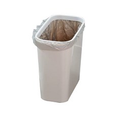 白色控的收納 縫隙垃圾桶 窄版設計 垃圾袋固定, 1入, 白色, 28.2 x 22.5 x 11cm