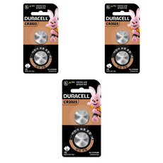 듀라셀 쓴맛코팅 리튬 코인건전지 CR2025, 2개입, 3개