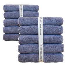 40支精梳棉高級飯店毛巾 200g, 鋼藍色, 10條