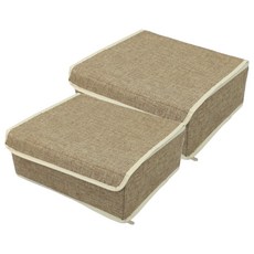 abm 亞麻內衣收納盒 13格, 棕色, 2個